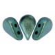 Les perles par Puca® Amos beads Metallic mat green turquoise 23980/94104